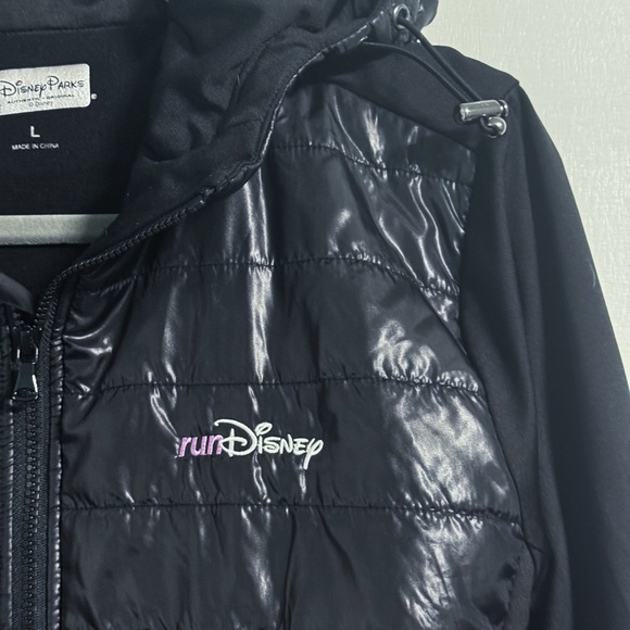 Disney Parks runDisney Black Hooded Hybrid Jacket Women’s Large | Winter Runner - Picture 6 of 14